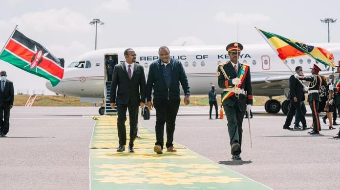 Kenyan President Arrives In Addis Ababa